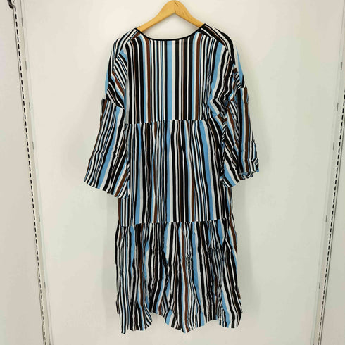 ダブルスタンダードクロージング DOUBLE STANDARD CLOTHING Vネックストライプワンピース レディース JPN:36